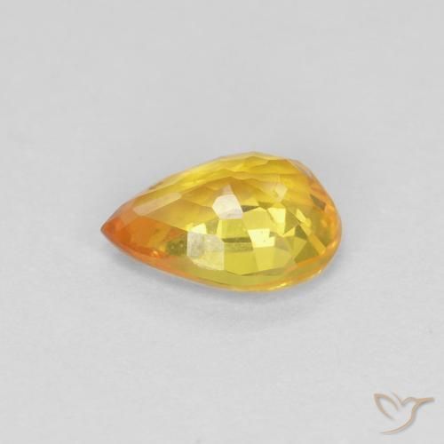 Safira Dourado Natural 0.52ct, Formato de pêra, VVS