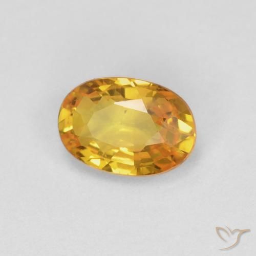 Safira Dourado Natural 0.60ct, oval, VVS