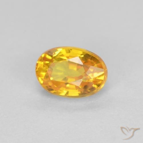 Safira Dourado Natural 0.73ct, oval, VVS