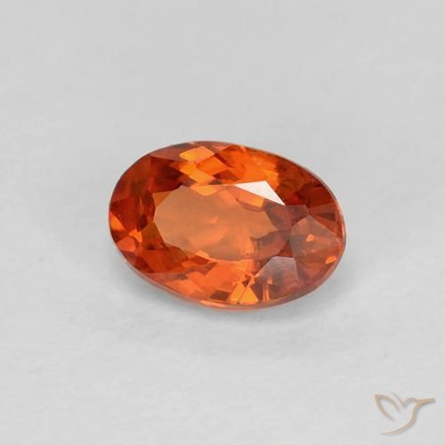 Safira vermelho intenso Natural 0.74ct, oval, VVS-VS