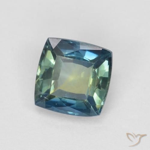 Safira Cerceta Natural 0.71ct, Almofada, VVS-VS