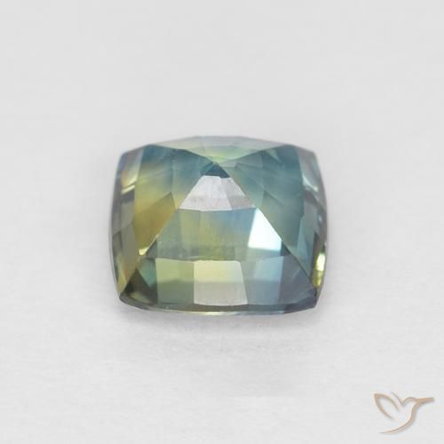 Safira Cerceta Natural 0.71ct, Almofada, VVS-VS