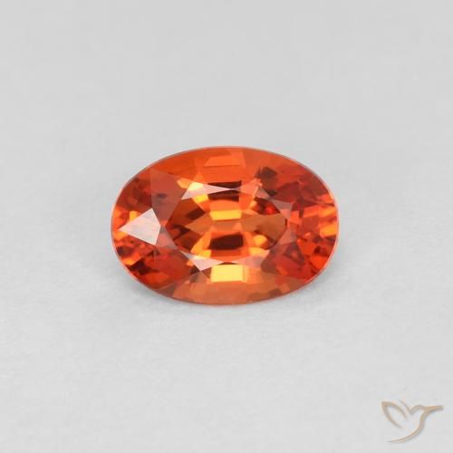 0.49ct Natural vermelho intenso Safira, oval, VVS