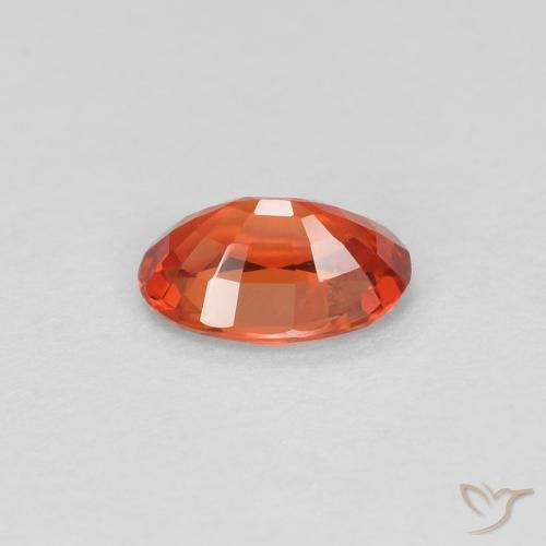 Safira vermelho intenso Natural 0.49ct, oval, VVS