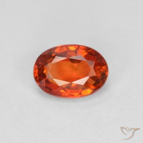 0.64ct Natural laranja avermelhado Safira, oval, VVS