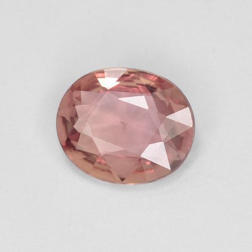 Safira rosa natural 0,60ct, corte oval, VS