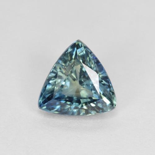 Safira azul natural 1,04ct, trillion, VS