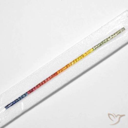 Pedras preciosas de Safira Multicolorido natural de 8.78 ct, Quadrado, VS