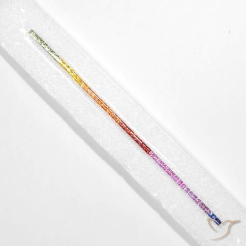6.63ctw Natural Multicolorido Safira, Quadrado, VS