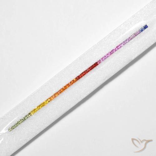 Pedras preciosas de Safira Multicolorido natural de 6.63 ct, Quadrado, VS