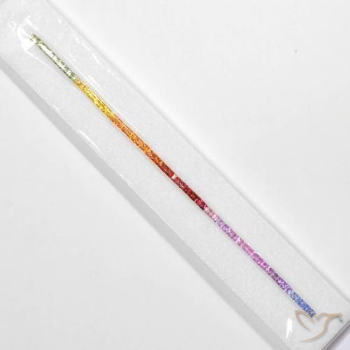 6.42ctw Natural Multicolorido Safira, Quadrado, VS