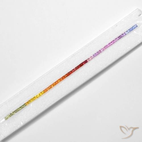 Pedras preciosas de Safira Multicolorido natural de 6.42 ct, Quadrado, VS