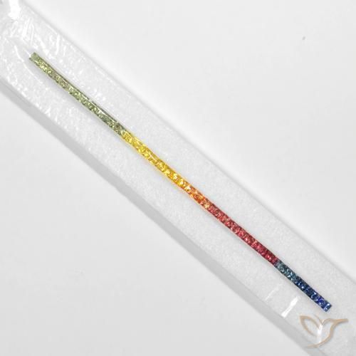 Pedras preciosas de Safira Multicolorido natural de 8.07 ct, Quadrado, VS
