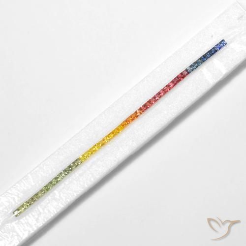 Pedras preciosas de Safira Multicolorido natural de 8.07 ct, Quadrado, VS