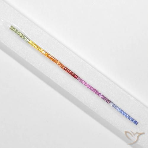 5.96ctw Natural Multicolorido Safira, Quadrado, VS