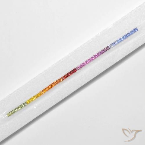 Pedras preciosas de Safira Multicolorido natural de 5.96 ct, Quadrado, VS