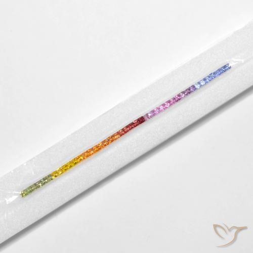 Pedras preciosas de Safira Multicolorido natural de 5.29 ct, Quadrado, VS