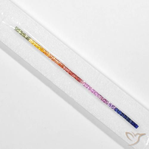 5.65ctw Natural Multicolorido Safira, Quadrado, VS