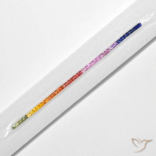 Pedras preciosas de Safira Multicolorido natural de 5.65 ct, Quadrado, VS