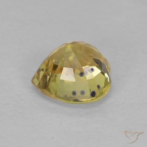 Safira Luz amarela Natural 0.59ct, Coração, VS