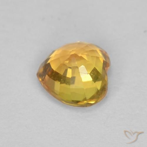 Safira Dourado Natural 0.48ct, Coração, VS