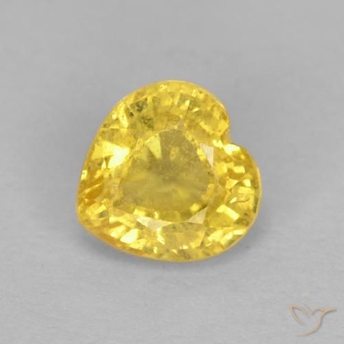 Safira Abelha Amarela Natural 0.56ct, Coração, VS