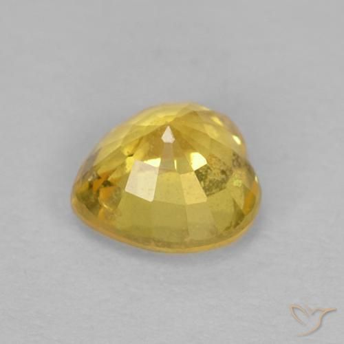 Safira Abelha Amarela Natural 0.56ct, Coração, VS