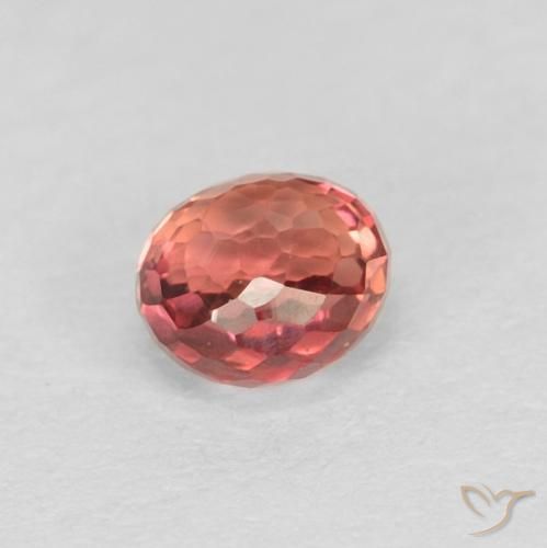 Safira Luz vermelha Natural 0.40ct, Redondo, VVS