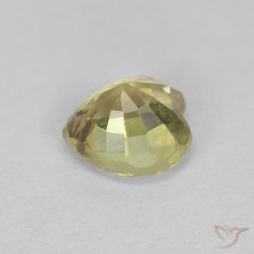 Safira amarelo quente Natural 0.52ct, Coração, VVS