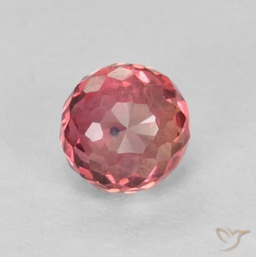 0.48ct Natural Vermelho rosado Safira, Redondo, VVS-VS