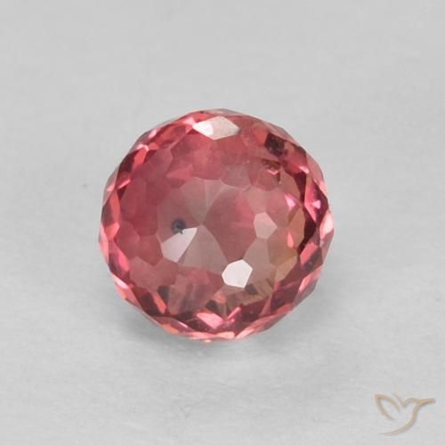 Safira Vermelho rosado Natural 0.48ct, Redondo, VVS-VS