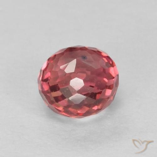 Safira Vermelho rosado Natural 0.48ct, Redondo, VVS-VS