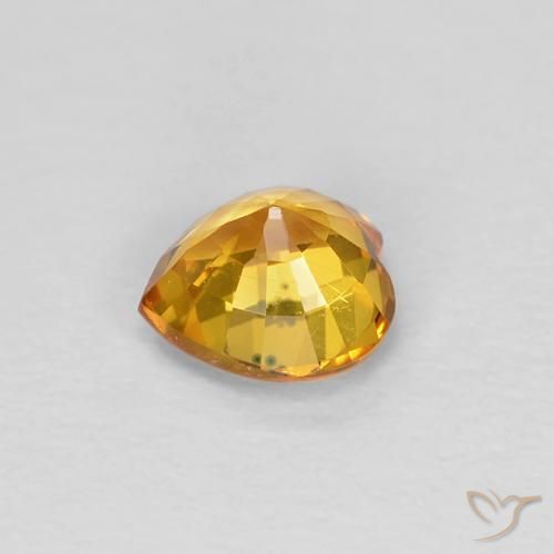 Safira Dourado Escuro Natural 0.44ct, Coração, VS