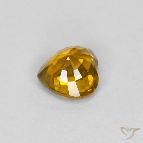 Safira Laranja-dourado médio Natural 0.41ct, Coração, VS