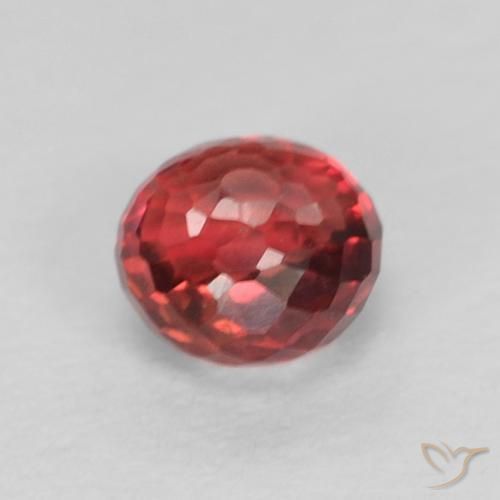 Safira Intense Reddish Pink Natural 0.39ct, Redondo, VVS-VS