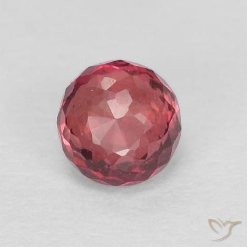 0.41ct Natural Medium Dark-Red Safira, Redondo, VVS