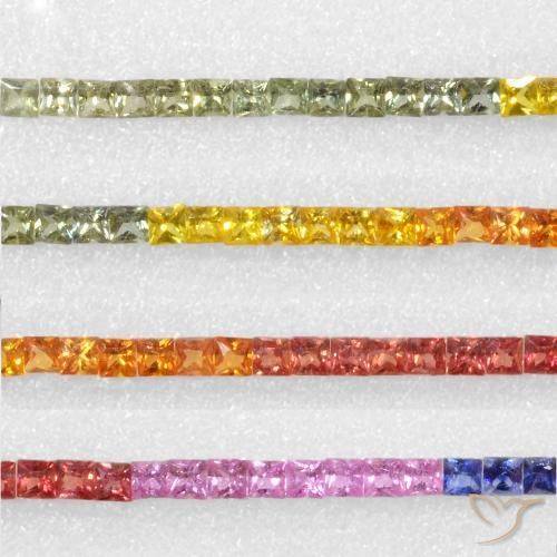 Safira solta com corte princesa de 7,97 quilates, 2,9 x 2,8 mm da Tanzânia, Photo A