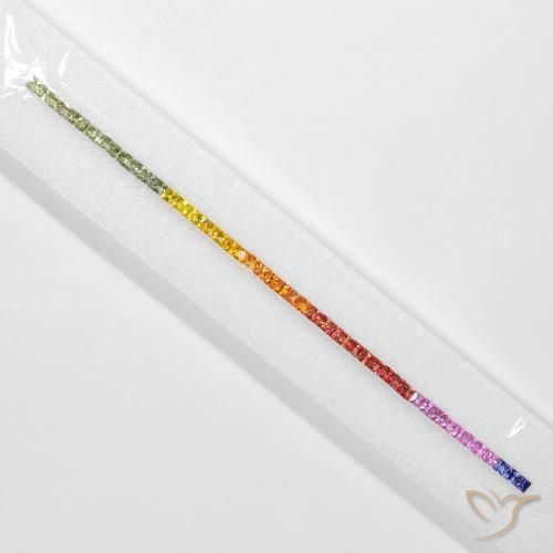 Pedras preciosas de Safira Multicolorido natural de 7.97 ct, Quadrado, VS
