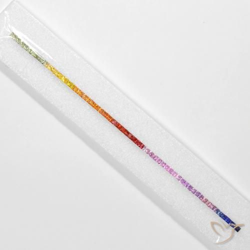 Pedras preciosas de Safira Multicolorido natural de 6.64 ct, Quadrado, VS