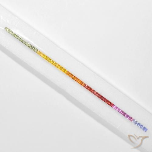 Pedras preciosas de Safira Multicolorido natural de 7.98 ct, Quadrado, VS
