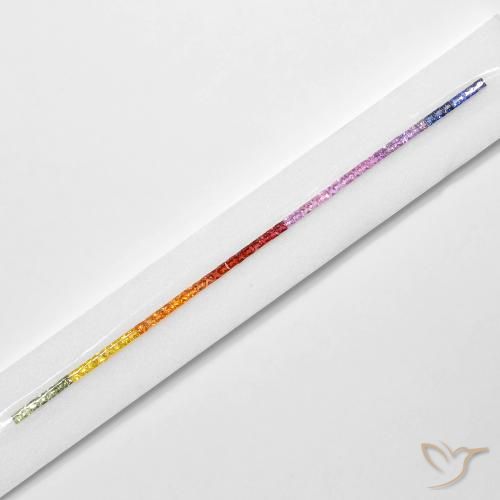 Pedras preciosas de Safira Multicolorido natural de 6.42 ct, Quadrado, VS