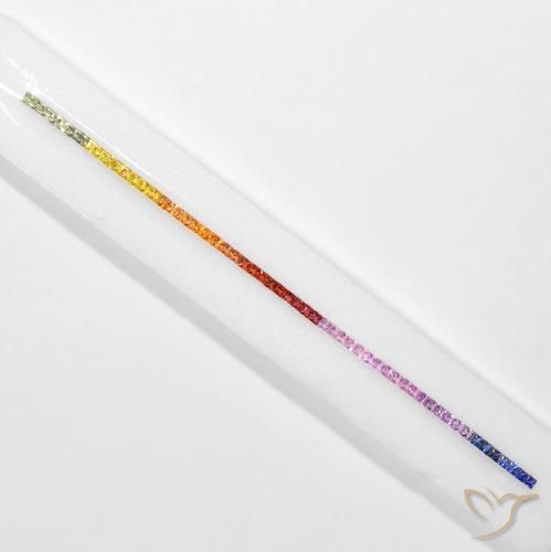 Pedras preciosas de Safira Multicolorido natural de 6.42 ct, Quadrado, VS