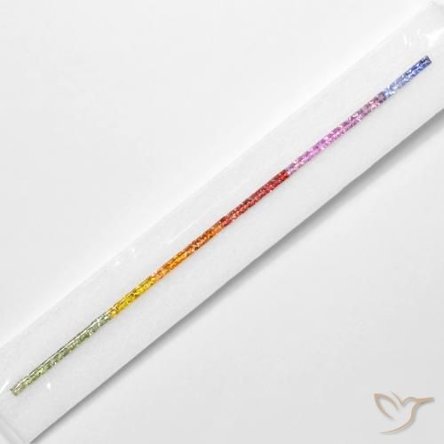 Pedras preciosas de Safira Multicolorido natural de 8.29 ct, Quadrado, VS