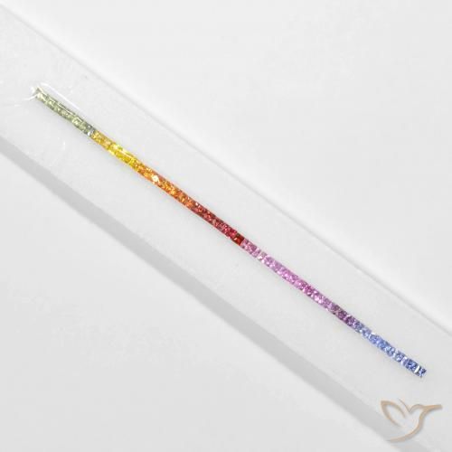 Pedras preciosas de Safira Multicolorido natural de 6.06 ct, Quadrado, VS