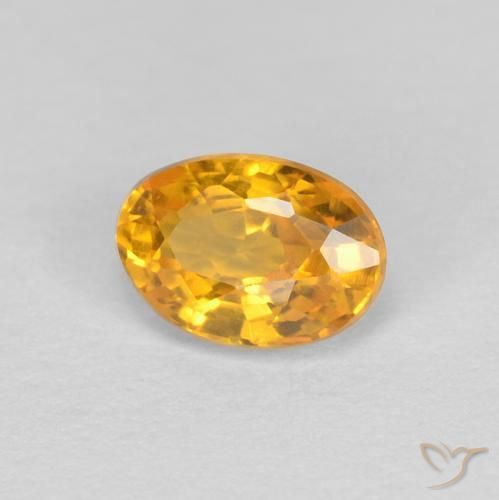 Safira Laranja-Ouro Natural 0.60ct, oval, VVS