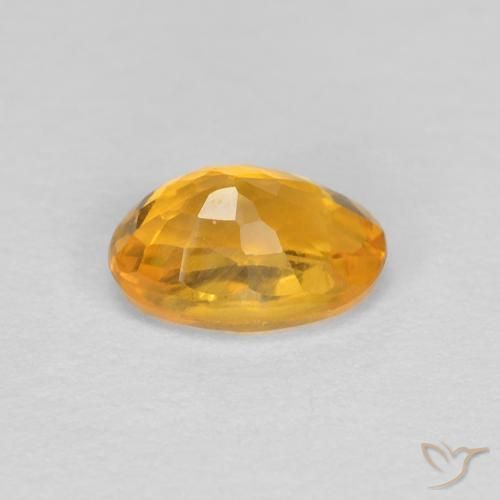 Safira Laranja-Ouro Natural 0.60ct, oval, VVS