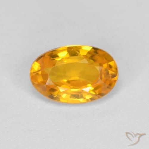 0.60ct Natural Laranja Médio Safira, oval, VVS
