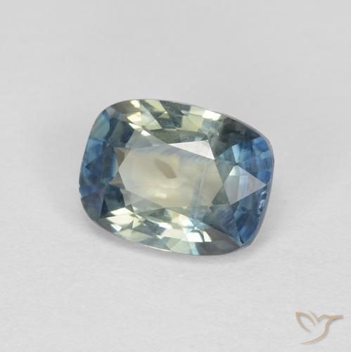 Safira Multicolorido Natural 1.07ct, Almofada, VS-SI