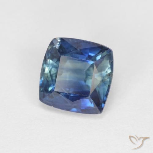 Safira Cerceta Natural 0.97ct, Almofada, VS-SI