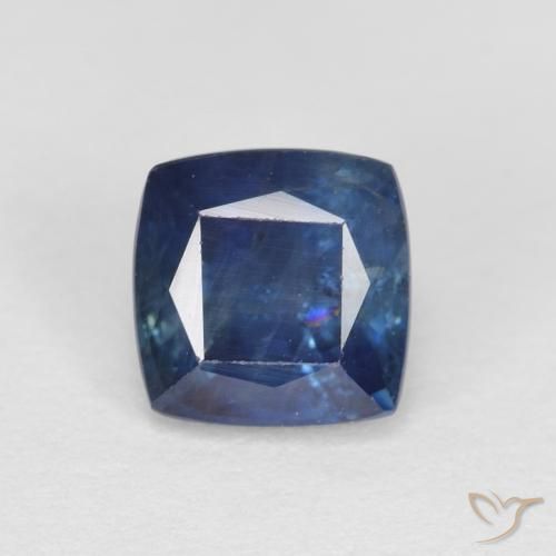 Safira multicolorida solta de 1,32 quilates, corte almofadado de 5,6 x 5,6 mm de Madagascar, Photo A